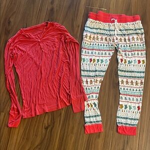 Little Sleepies Festive Red and Multicolor Pajama Set